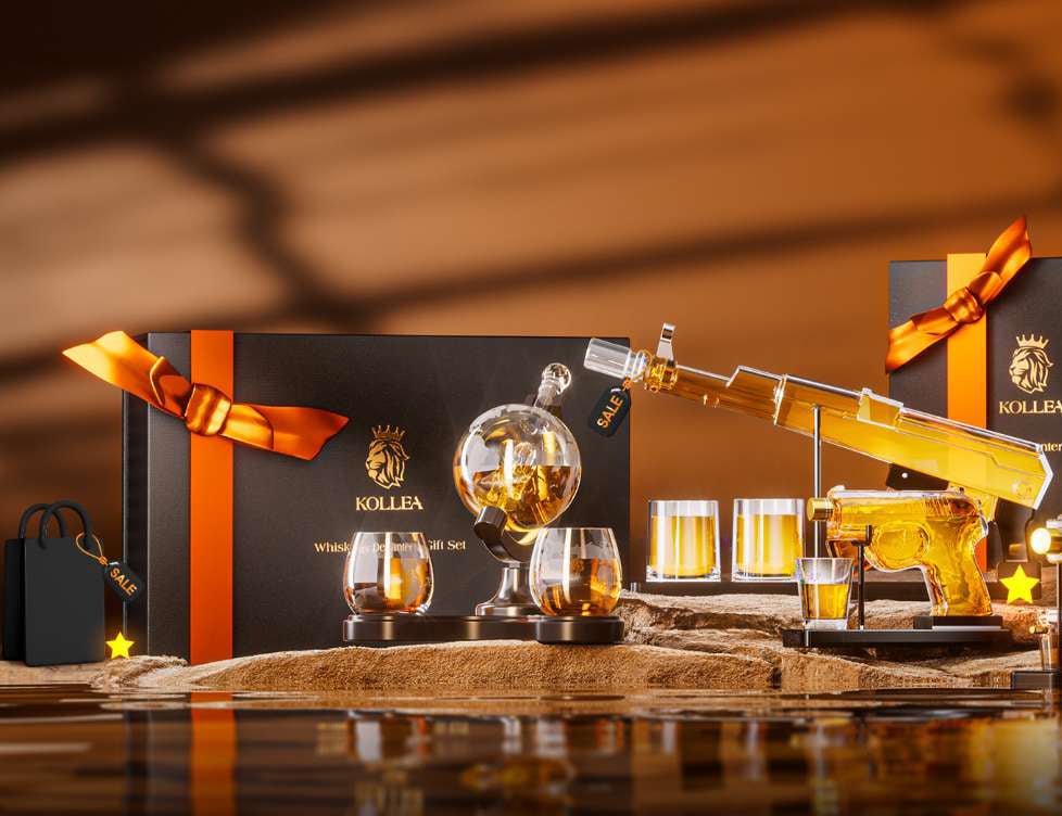 Kollea Gun Whiskey Decanters